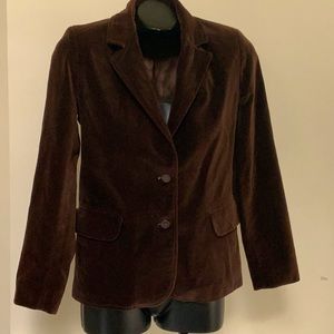 Gently wear angora velveteen brown jacket/ top size 10
